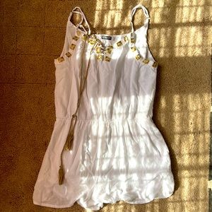 White and gold Earthbound women’s romper!